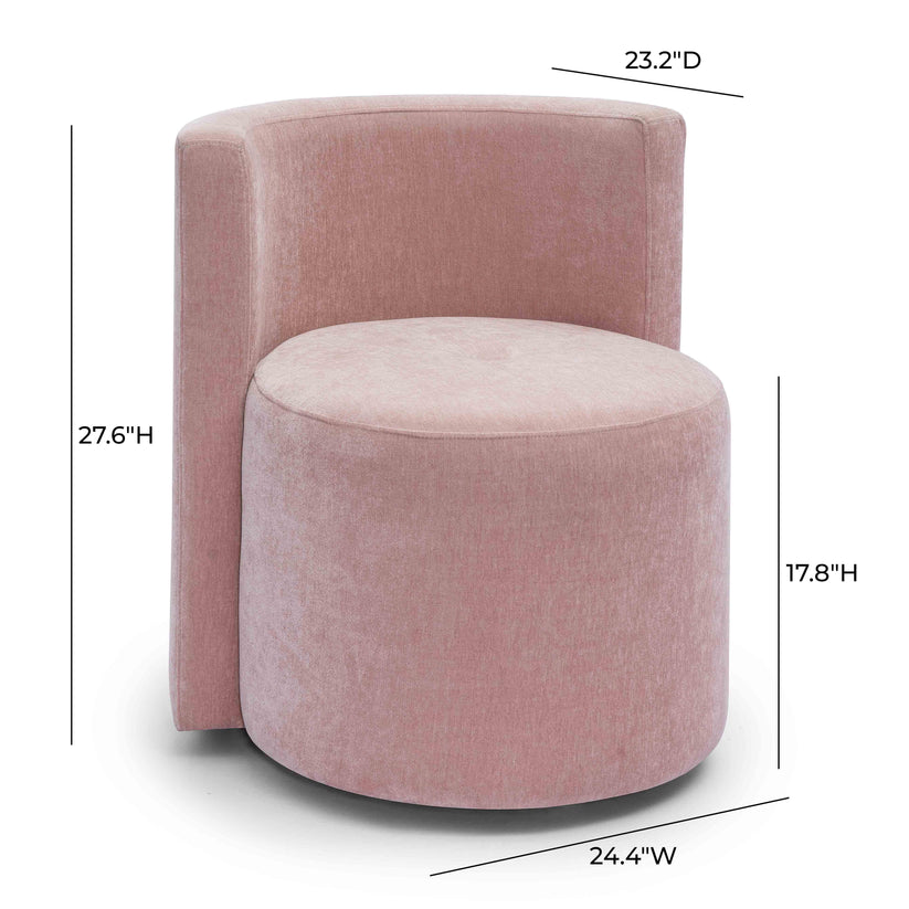 Alyssa Rolling Desk Chair/Pink
