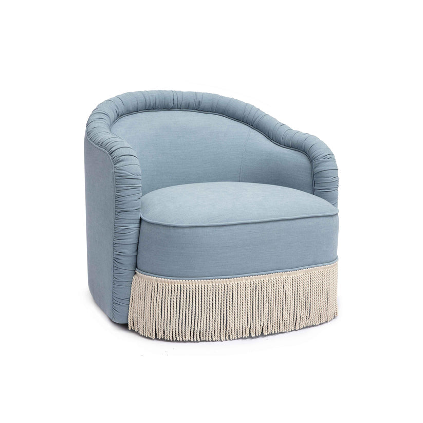 Pamela Chair, Blue w/Tassel