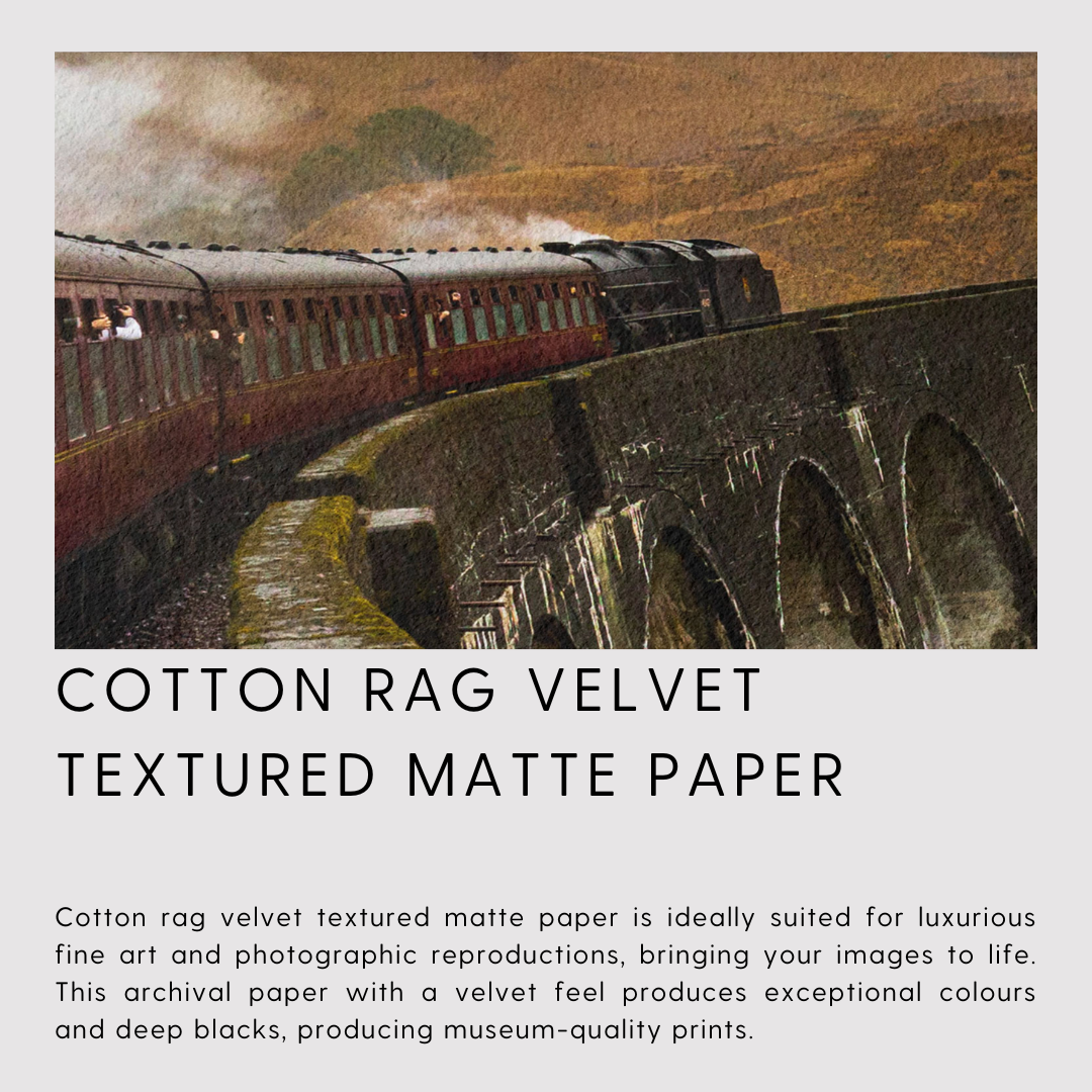 Cotton Rag Velvet Textured Matte Paper Print