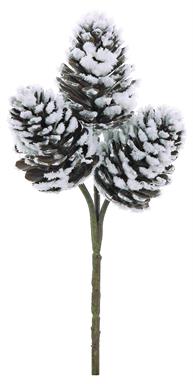 12" Snow Pine Cone Pick - Nat