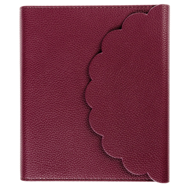Plum Red Leather Wrap Journal