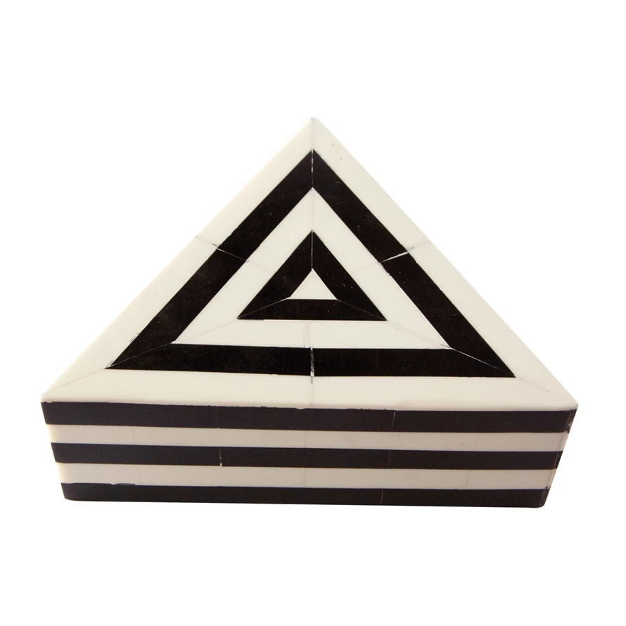 B/W Triangular Striped Box