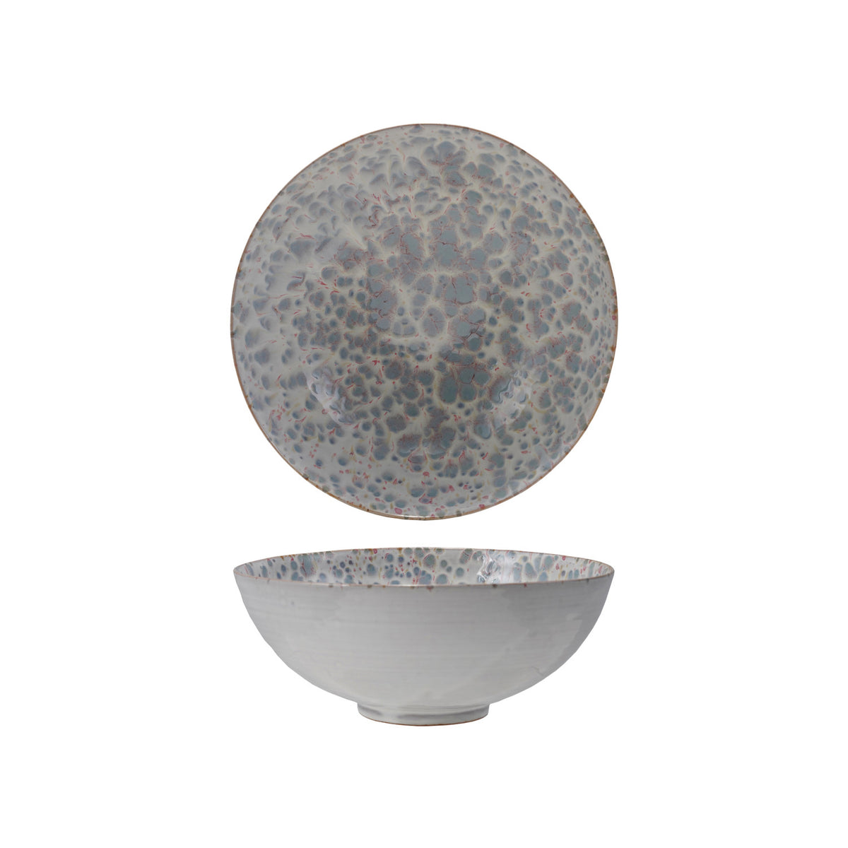 Reactive Blue Glaze Stone Bowl