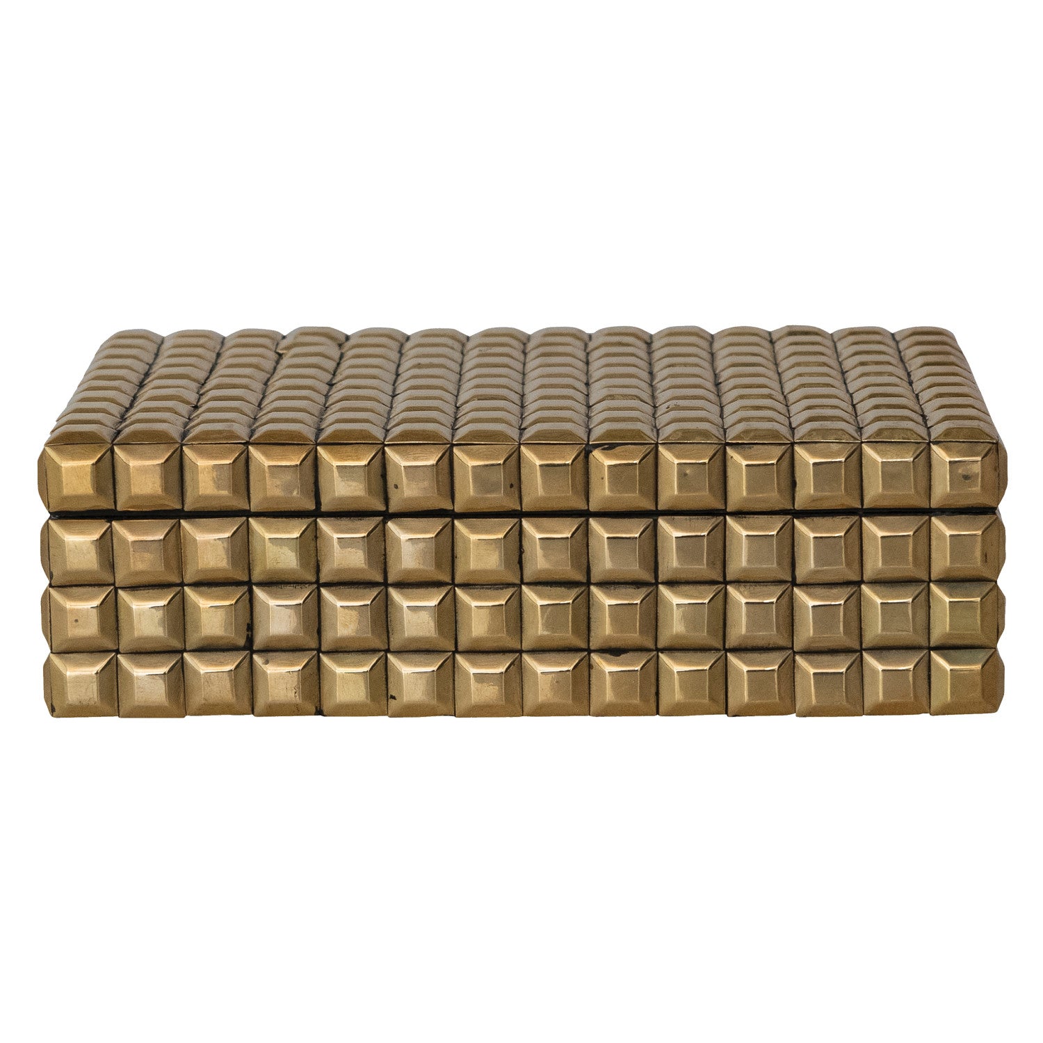 Brass Studded Box, Gold