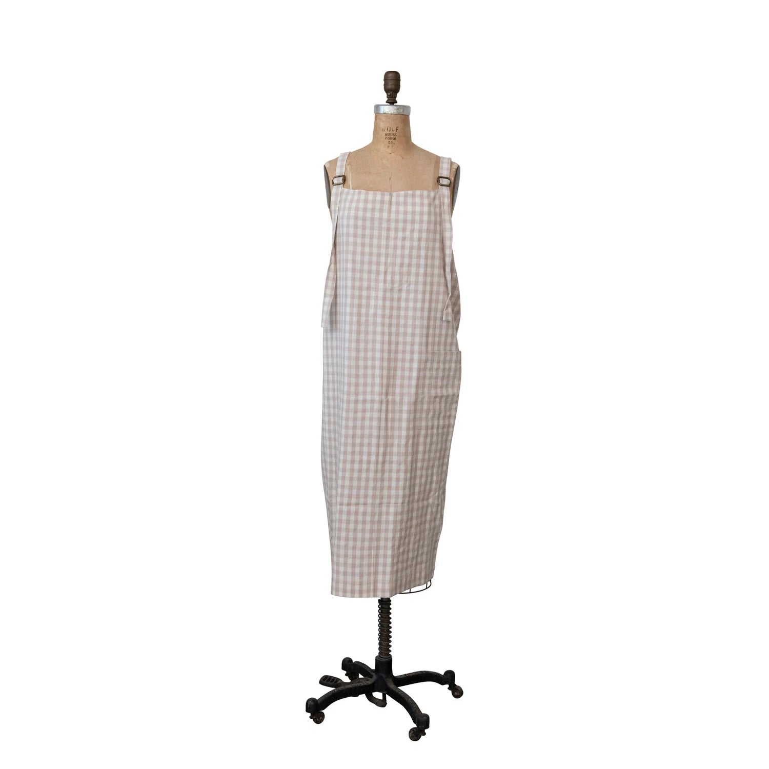 Checkered Cross Back Apron