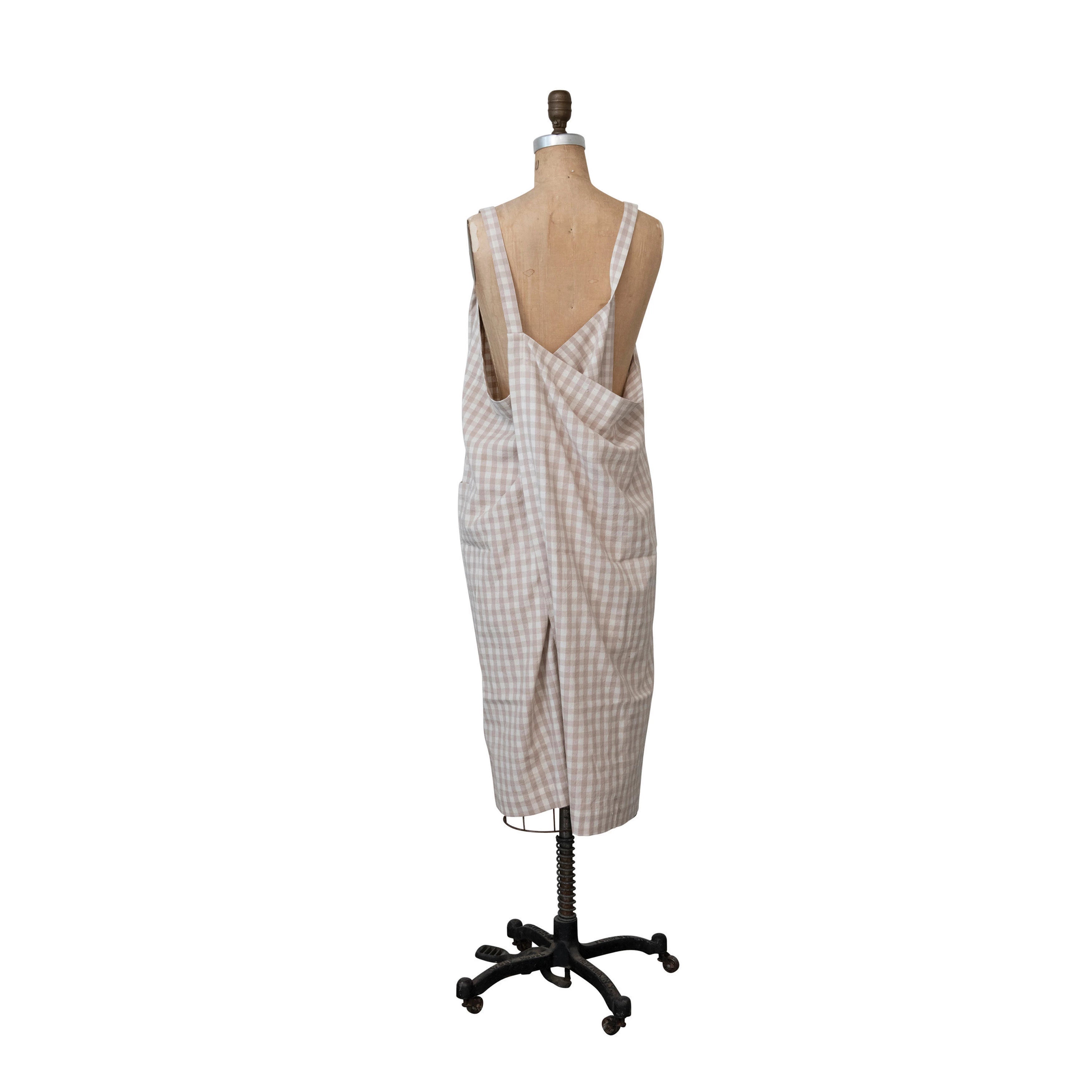 Checkered Cross Back Apron