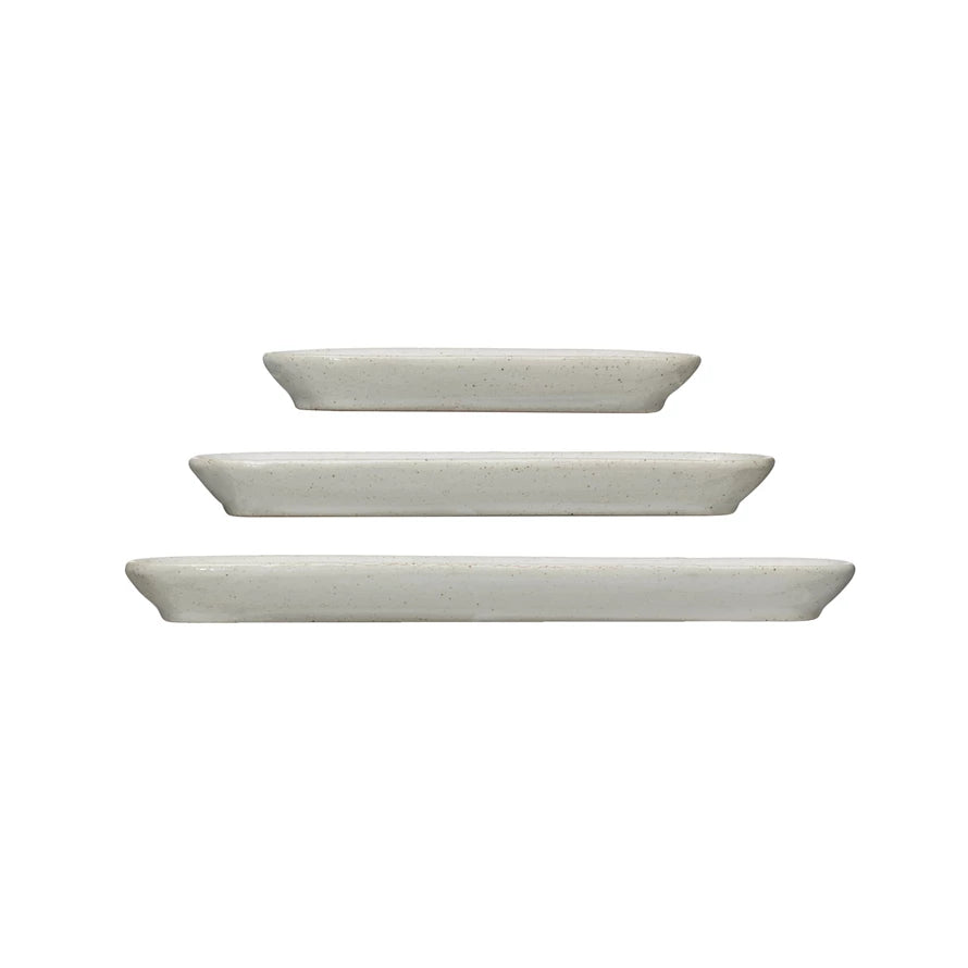 Stoneware Trays - White