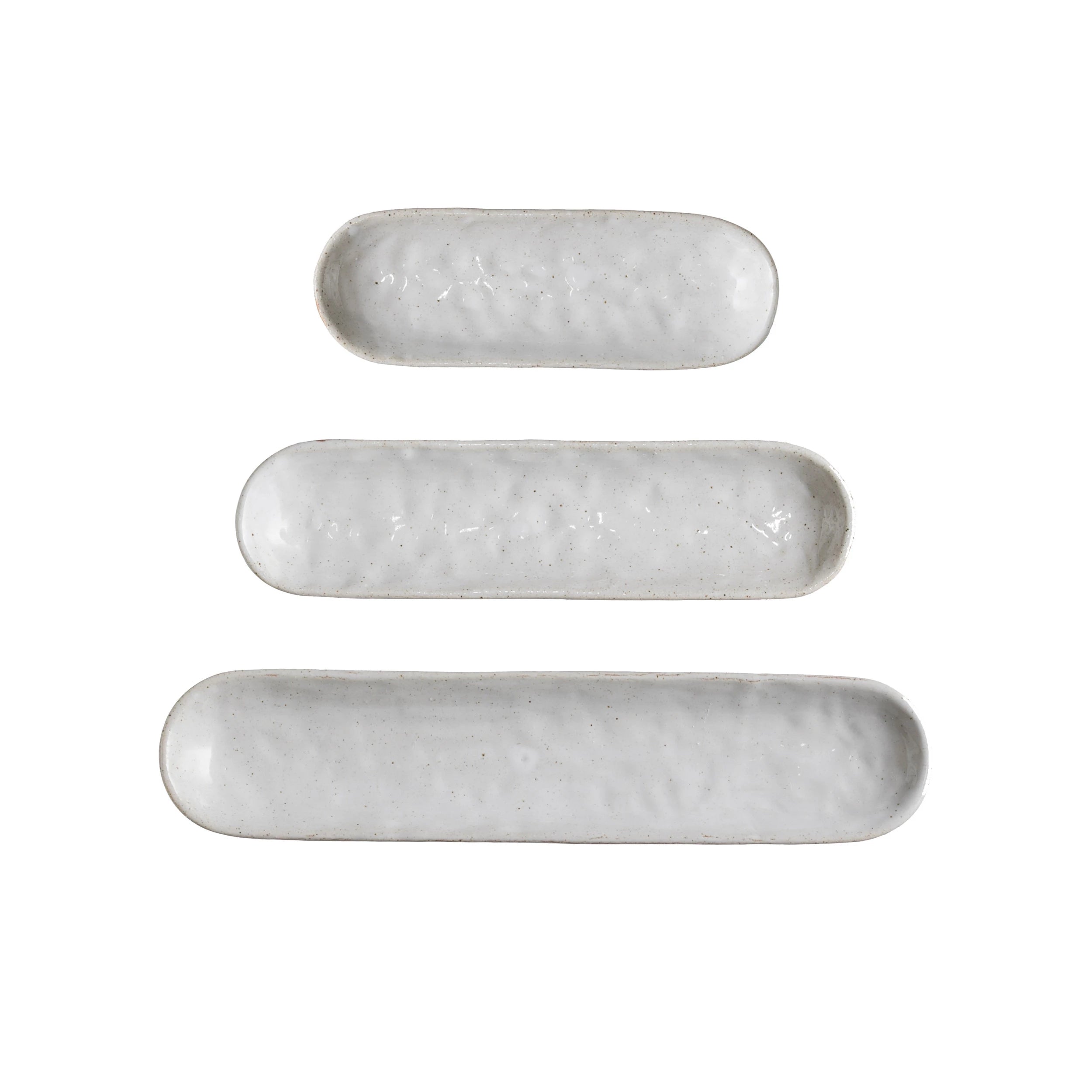 Stoneware Trays - White