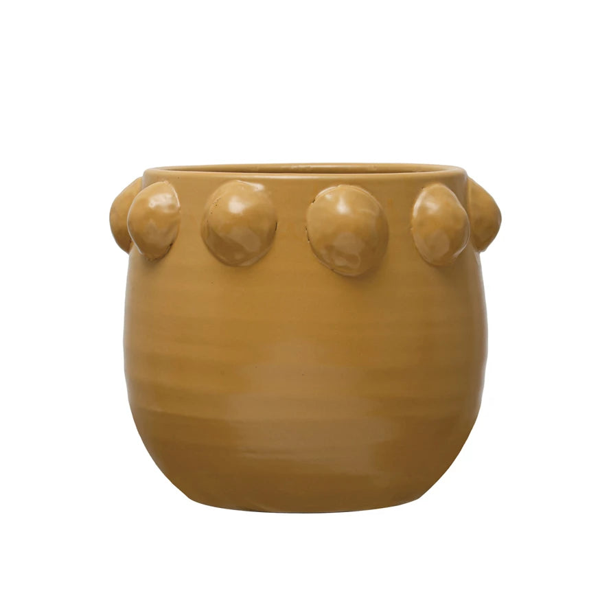 Yellow Planter w/ Raised Dots