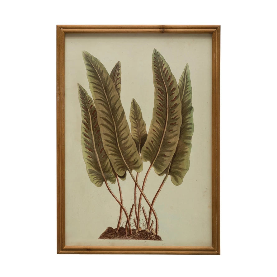 Secret Garden Leaves, Framed