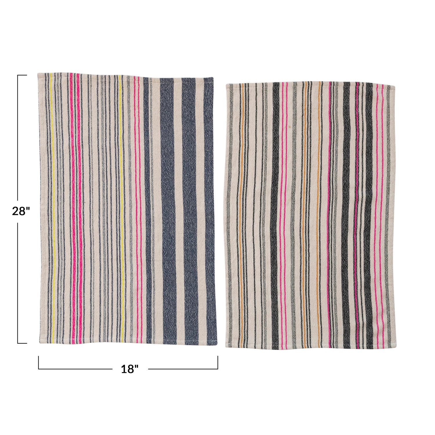 Woven Cotton Striped Tea Towel