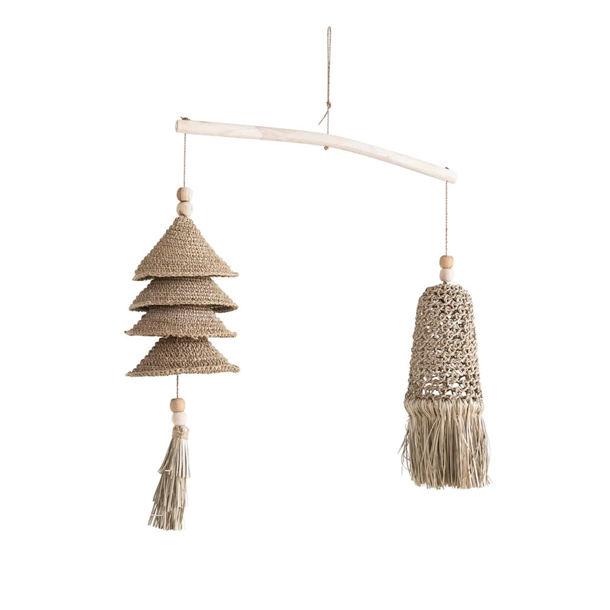 Wood & Seagrass Rattan Mobile