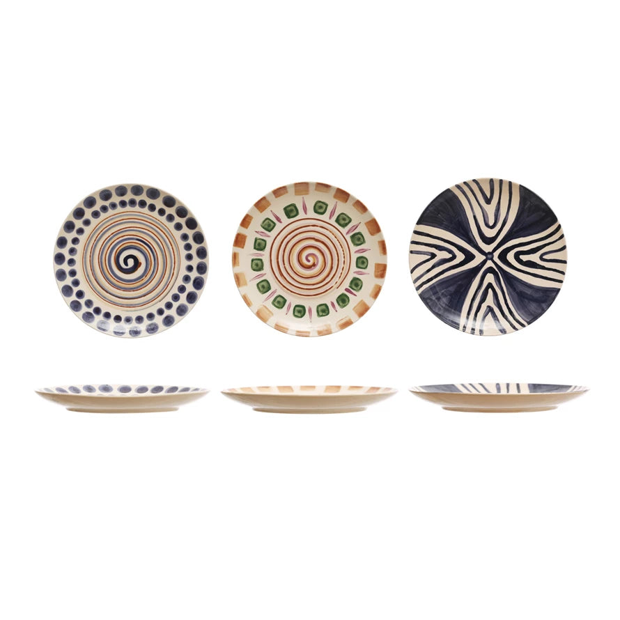 8" Hand-Painted Plate w/Design
