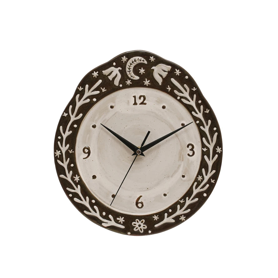Night Sky Stoneware Clock