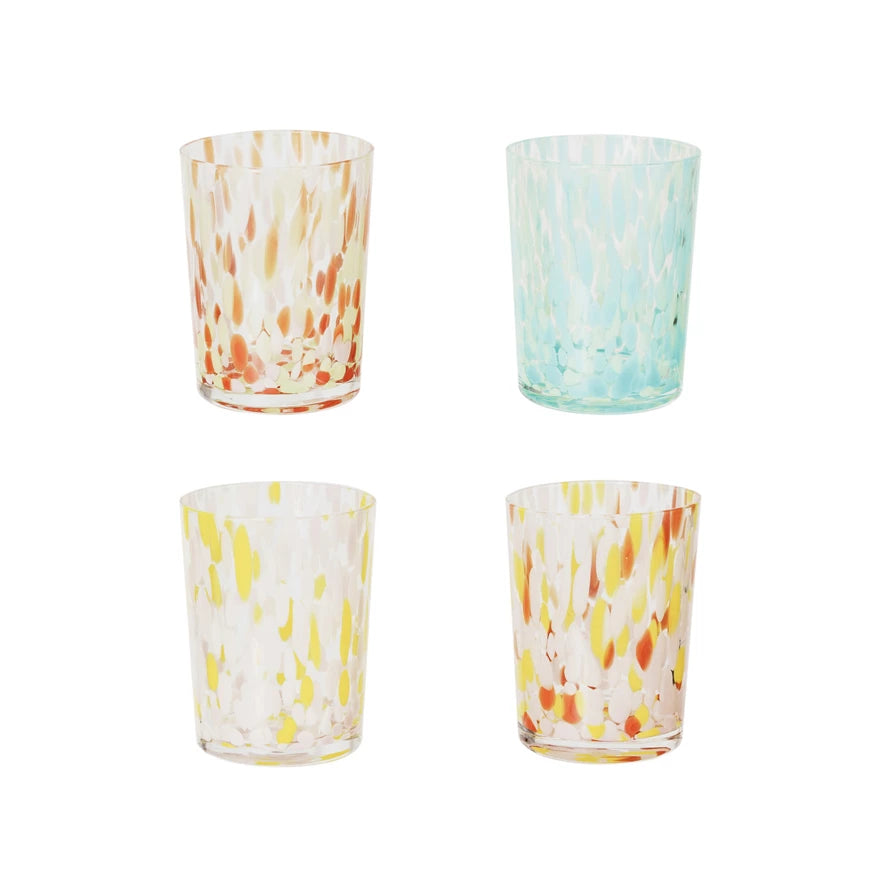 12oz Blown Confetti Glass
