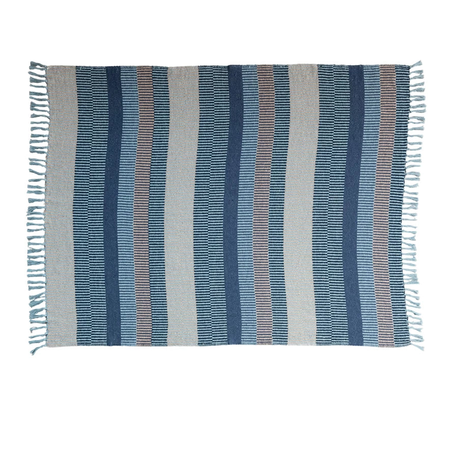Shoreline Throw, Blue/Stripe