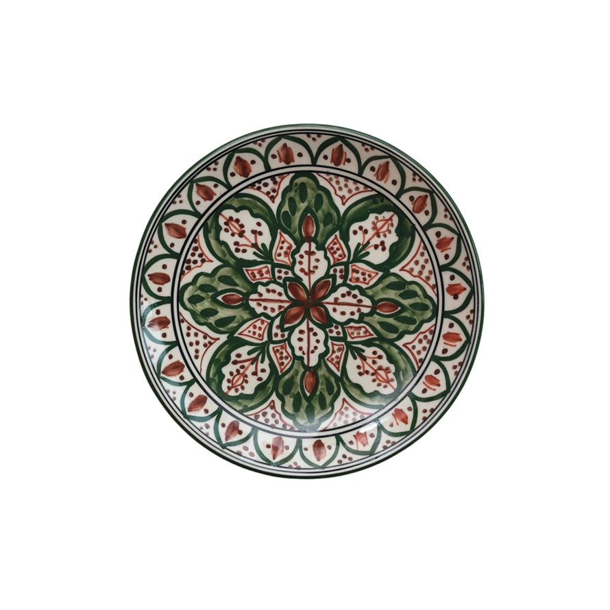 Sunset Villa 8" Br/Green Plate