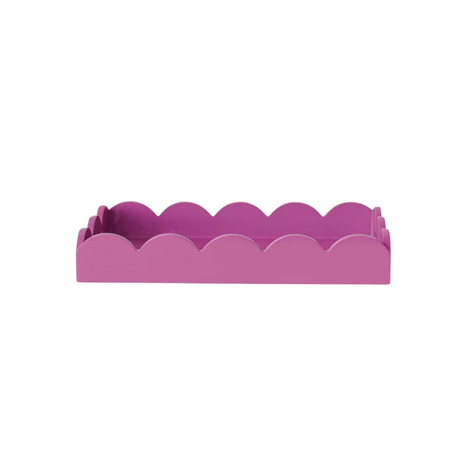 Scalloped Tray, Fuchsia