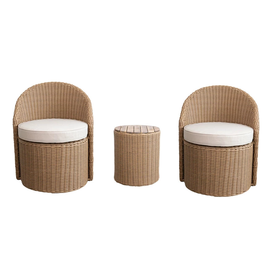 Outdoor Wicker Chairs/TableSet