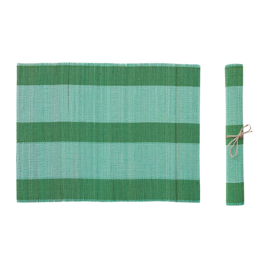 Teal/Green Bamboo Placemat