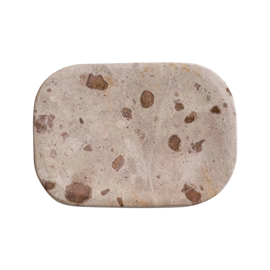Marble Soap Dish, Buff
