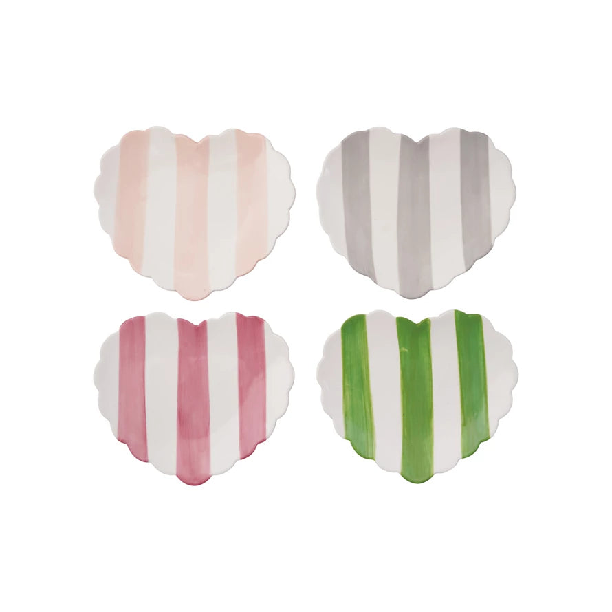 Heart Shape Stripe Dish