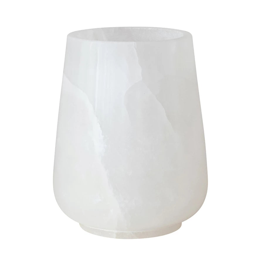 Alabaster White Vase