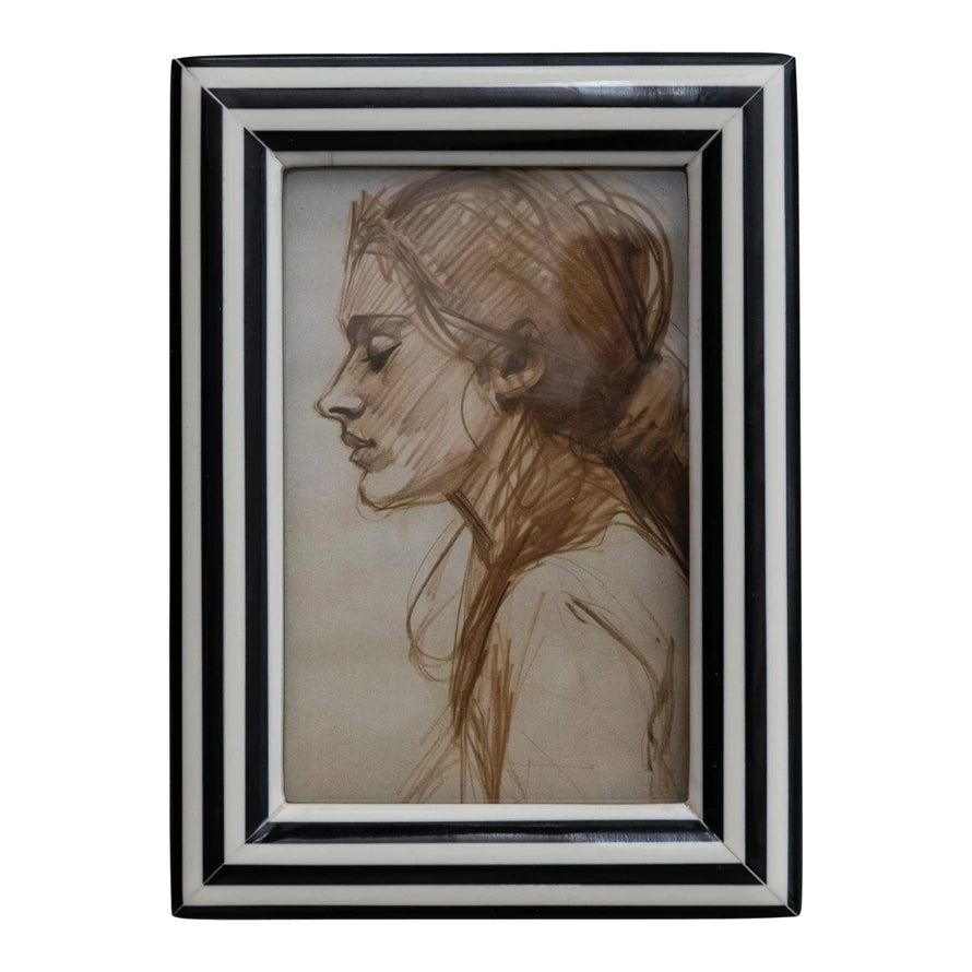 B&W Striped Frame, 4x6