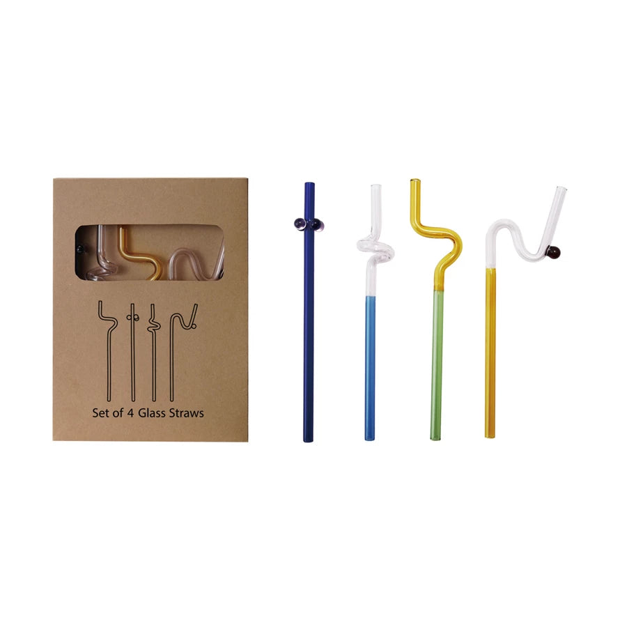 St/4 Twisted Glass Straws