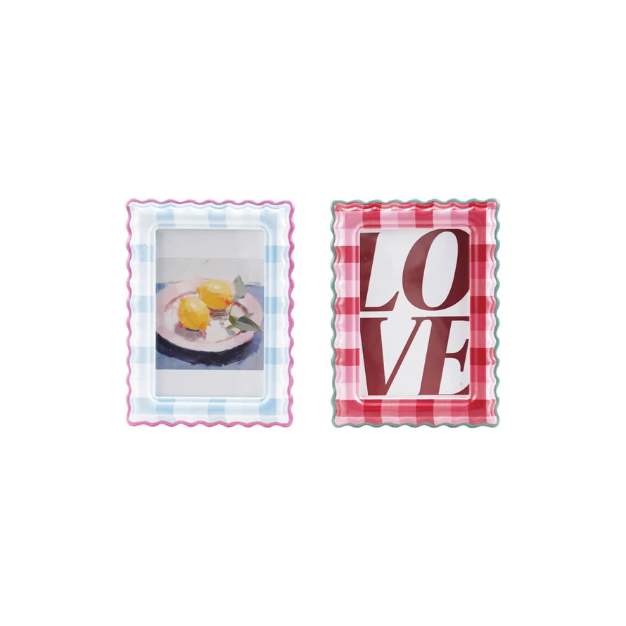 Plaid & Scallop Frame, 4x6