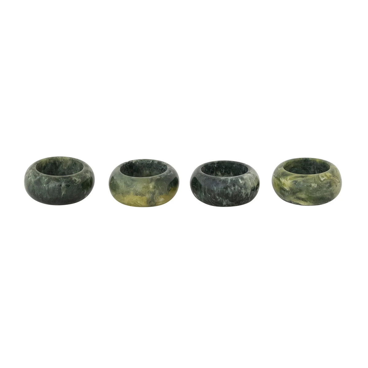 St/4 Green Marbled Napkin Ring