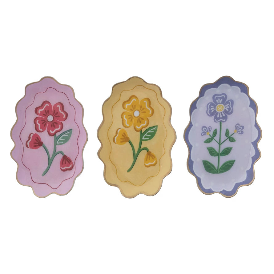 Flower Tray, Gold Edge