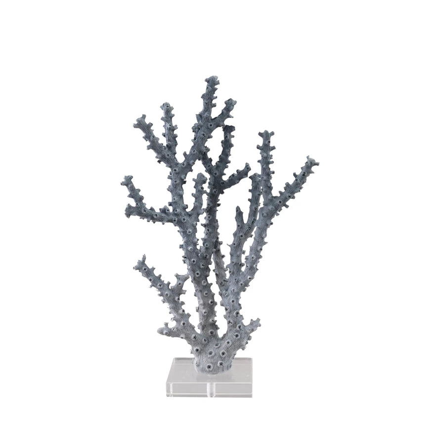 Coral w/Glass Base, Blue