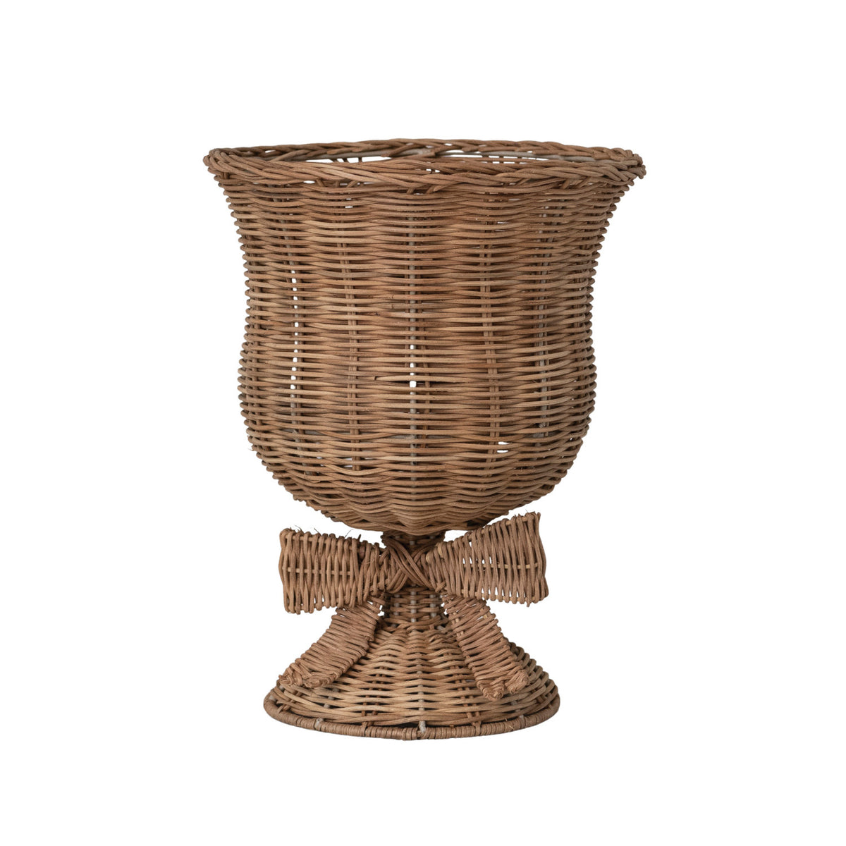 Rattan Urn w/Bow