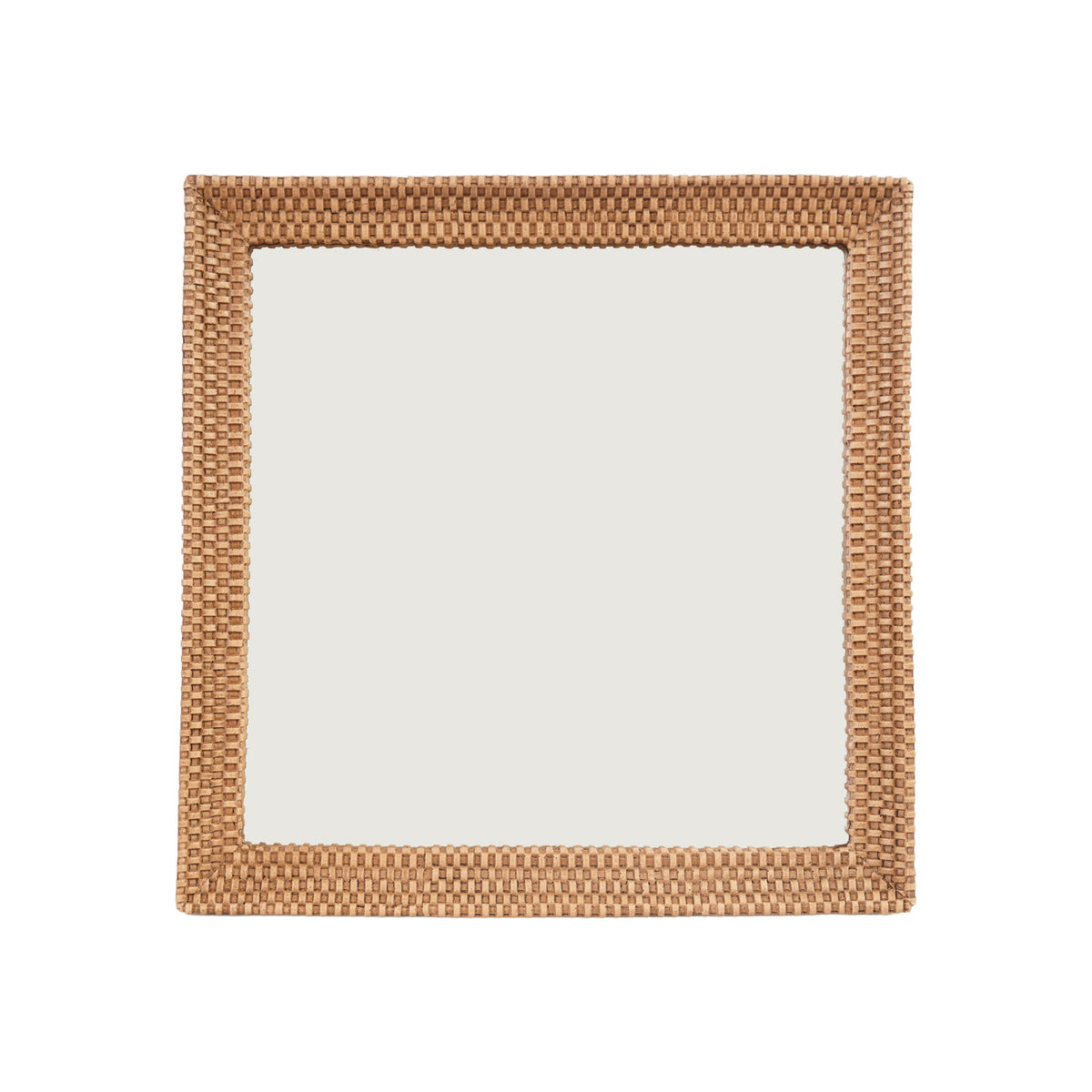 Woven/Mirrored Footed Tray,12"