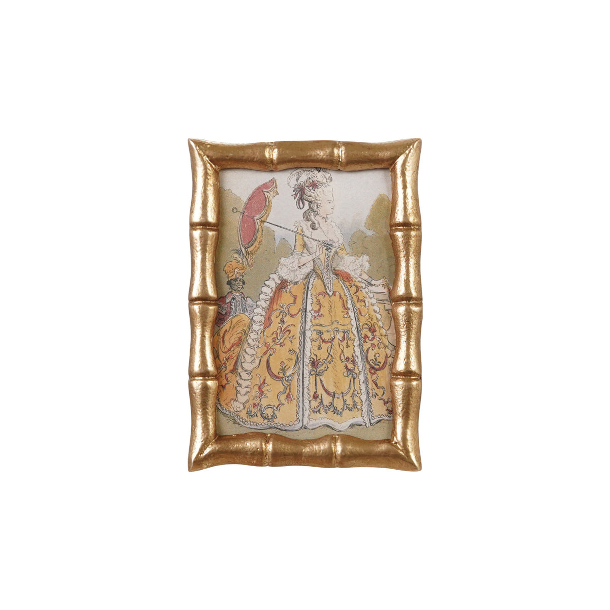 Faux Bamboo Frame, 4x6/Gold