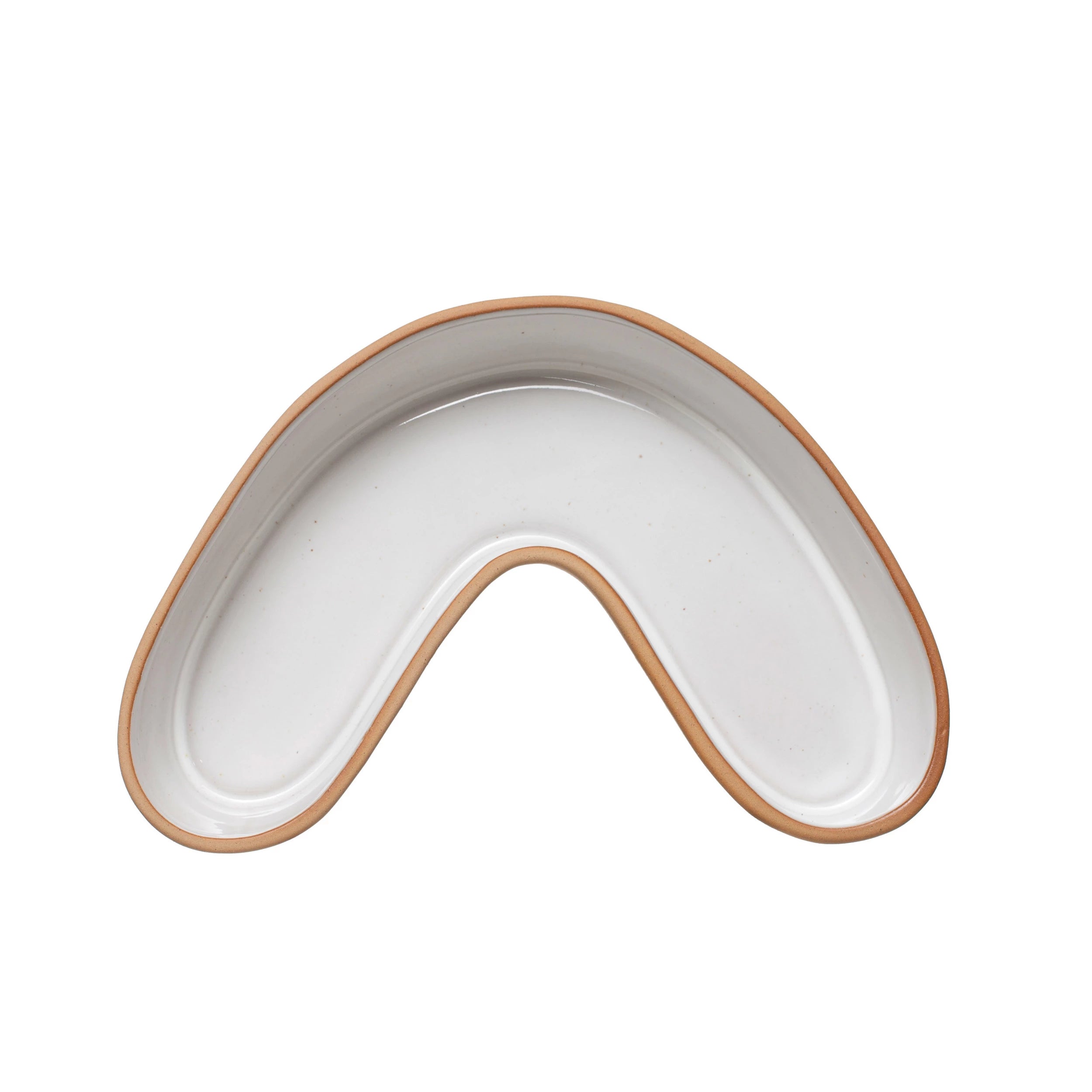 Stoneware U-Shaped Dish