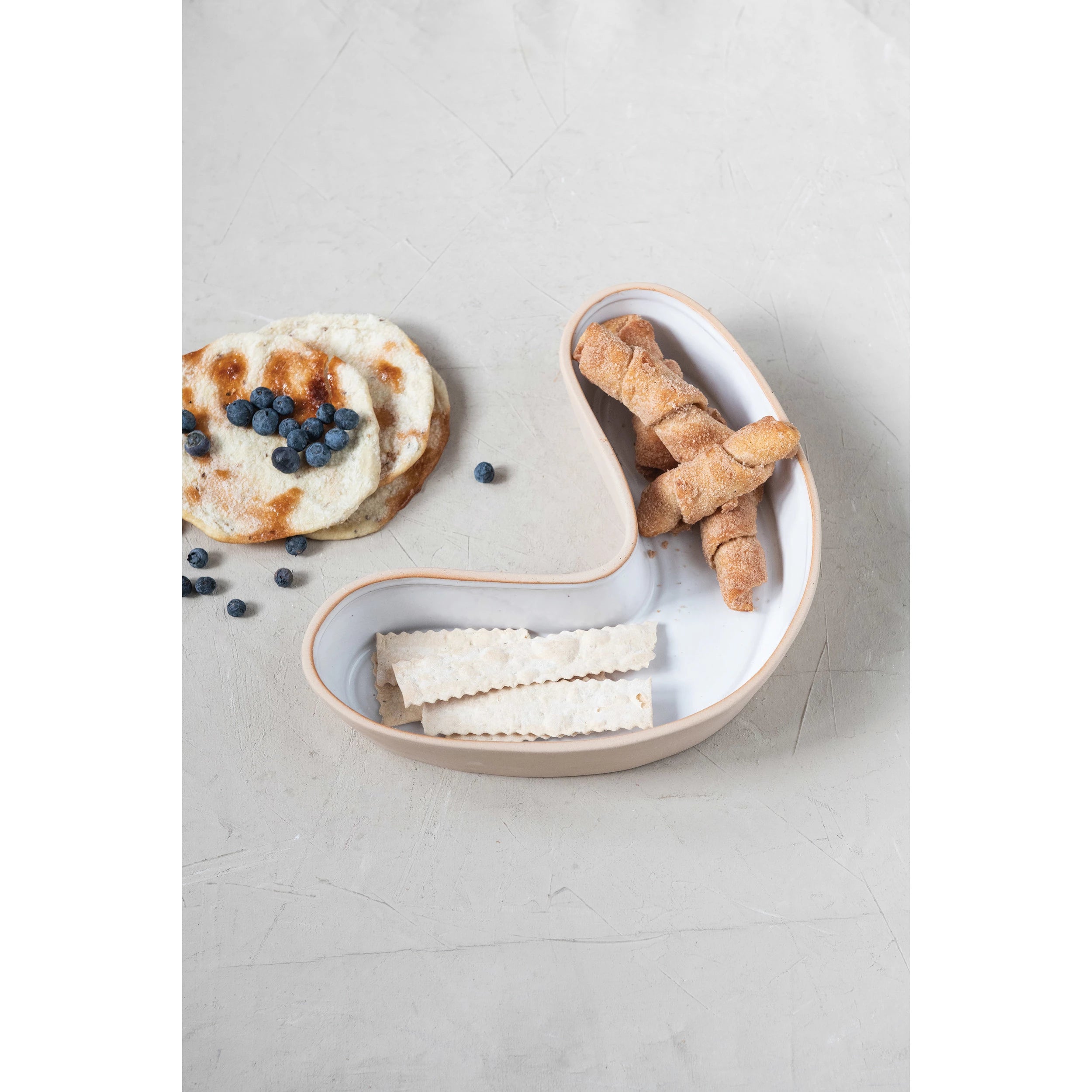 Stoneware U-Shaped Dish
