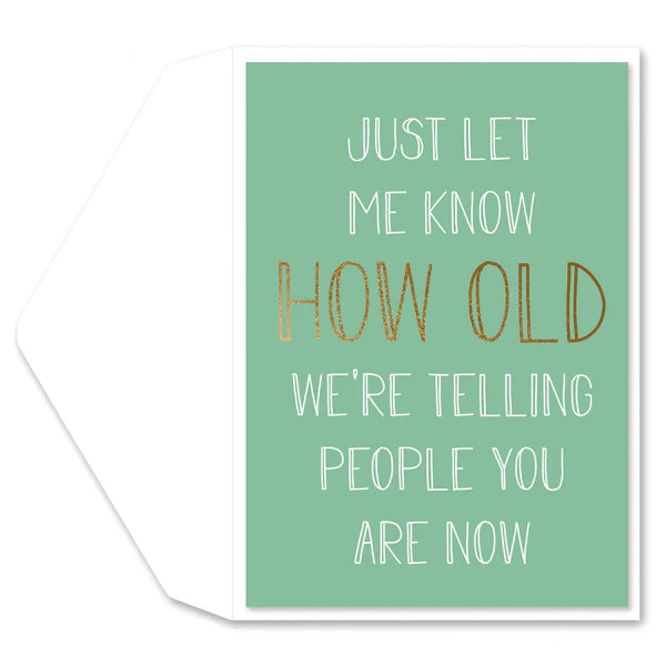 How Old Bday Card