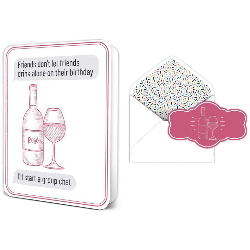 Friends Drink Alone Card