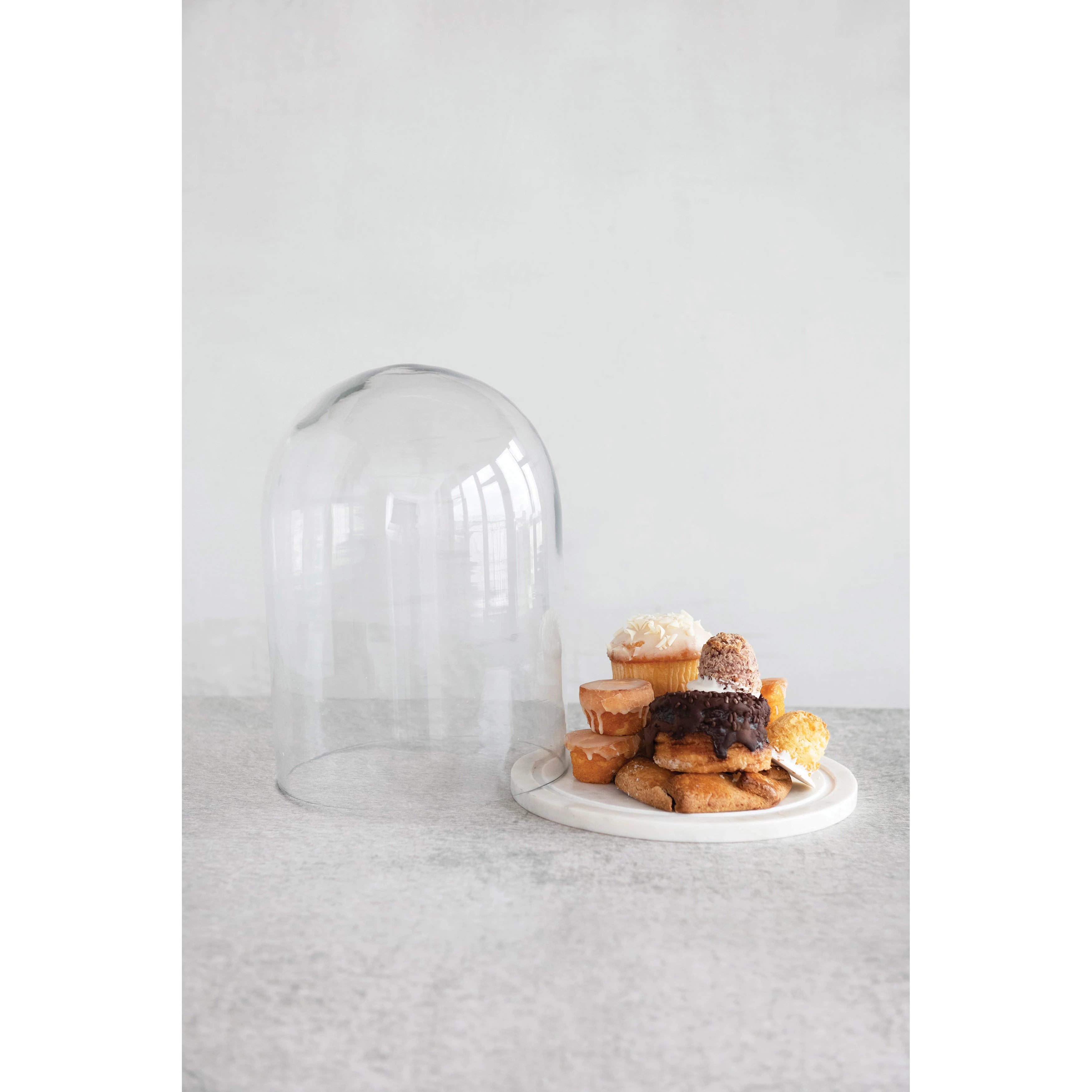 Glass Cloche w/ Marble Base