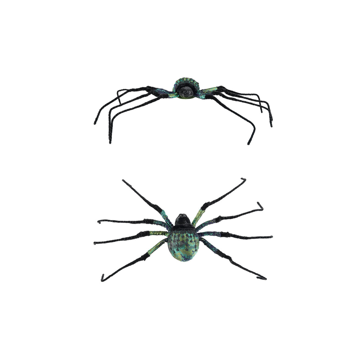 Spider w/Wired Legs, Grn/Blk