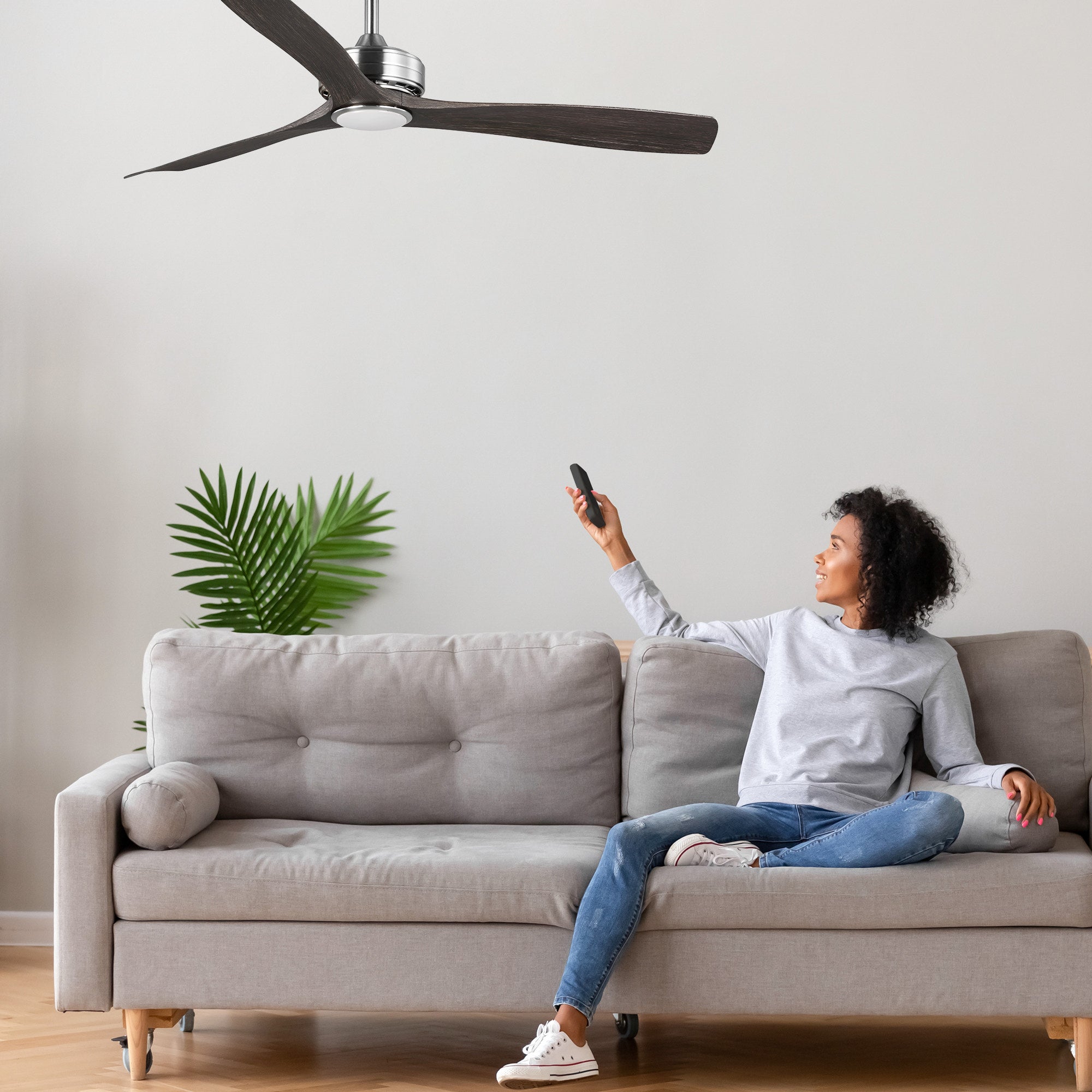 60" Boca Raton LED Fan - Blk