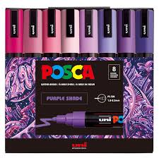 PC-5M Paint Marker 8/Set, Purp