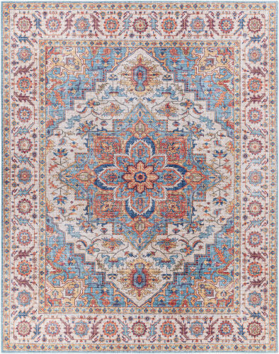 Iris 7'6"x9'6" Rug, Blue/Red
