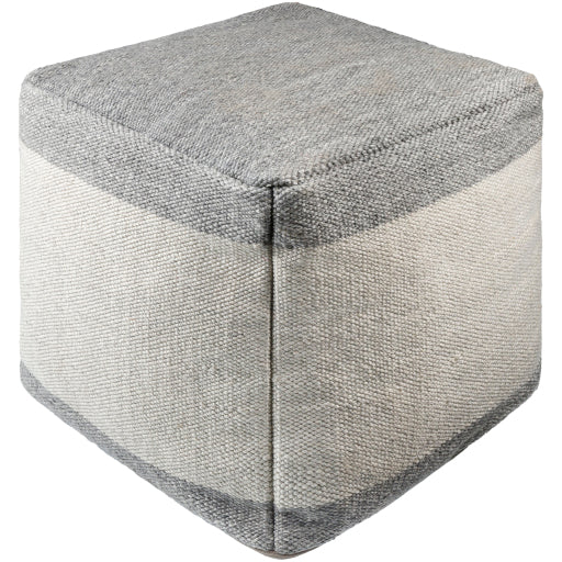 Latvia Grey Ottoman