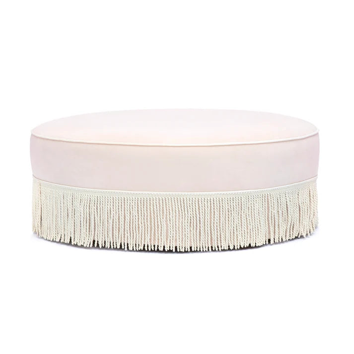 Tassy Tasseled Rnd Ottoman