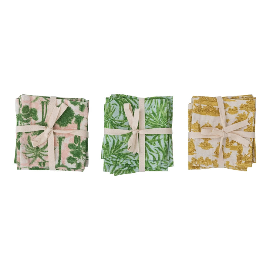 Cotton Printed Cocktail Napkin