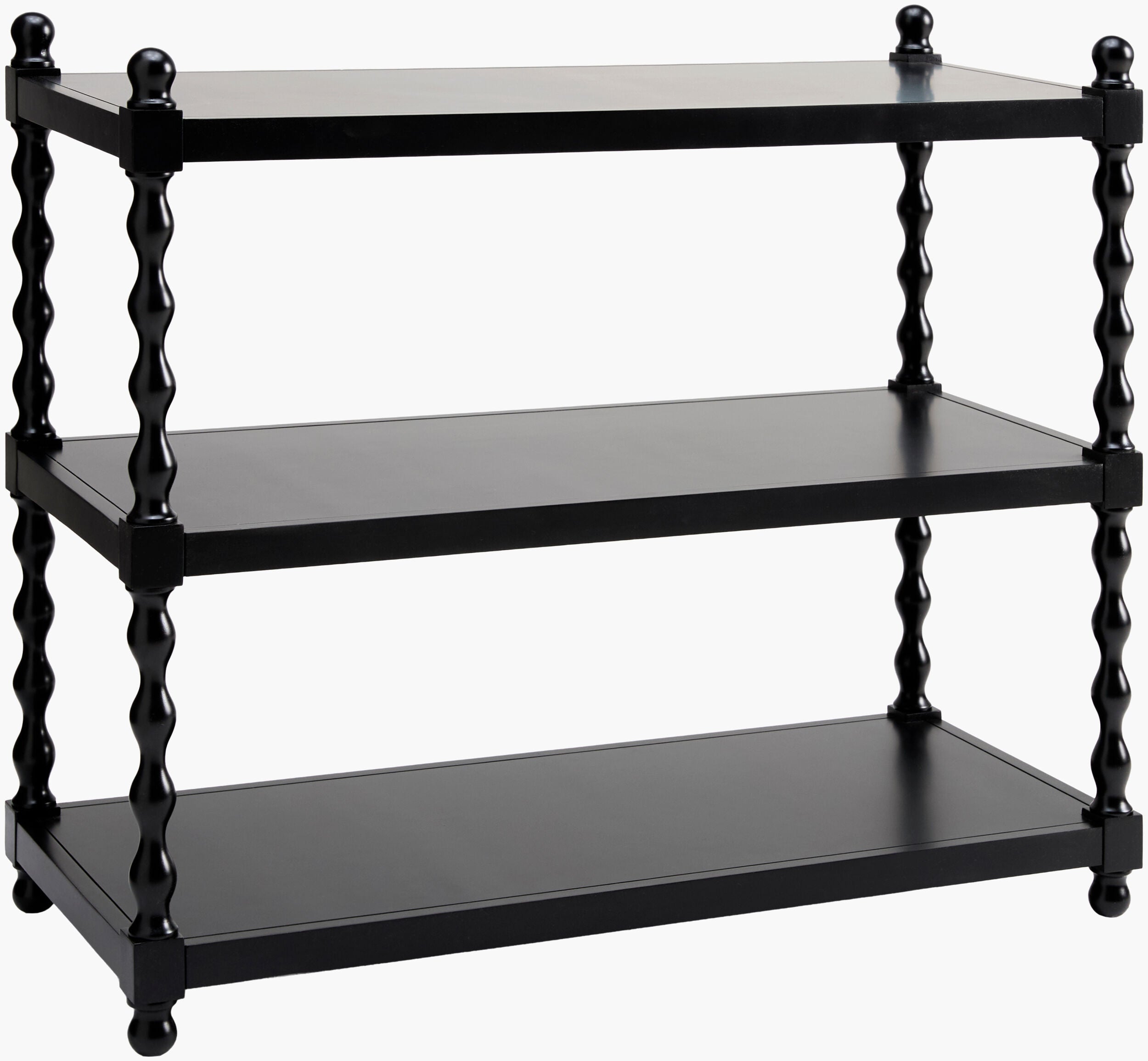 Roslyn Bookcase, Black/Short