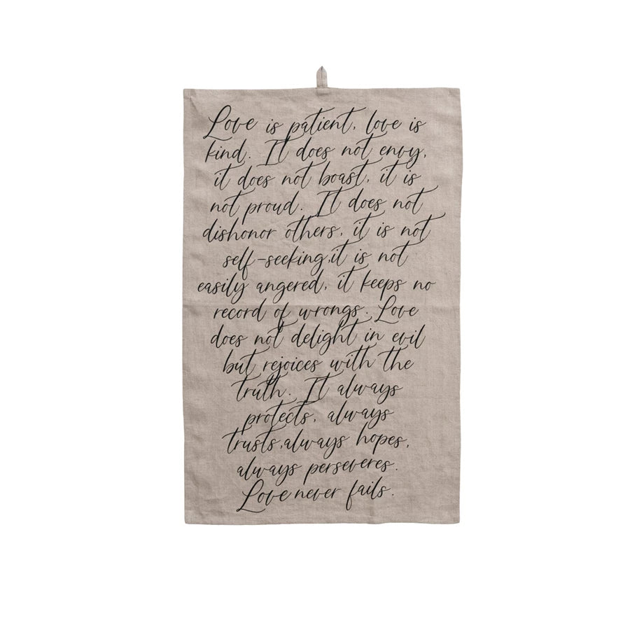 Love Is.. Linen Tea Towel